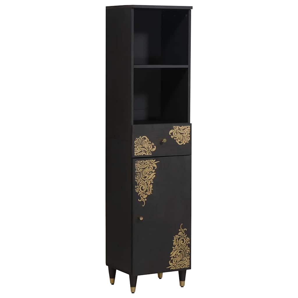 vidaXL Mueble de Cuarto de Baño con cajón Negro 38 x 33 x 160 cm