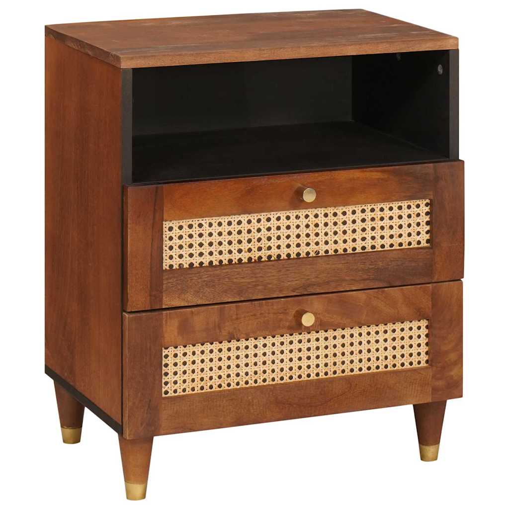 vidaXL Mesas de noche 50 x 33 x 62 cm Madera de mango maciza