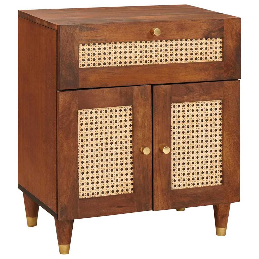vidaXL Mesas de noche 50 x 33 x 60 cm Madera de mango maciza