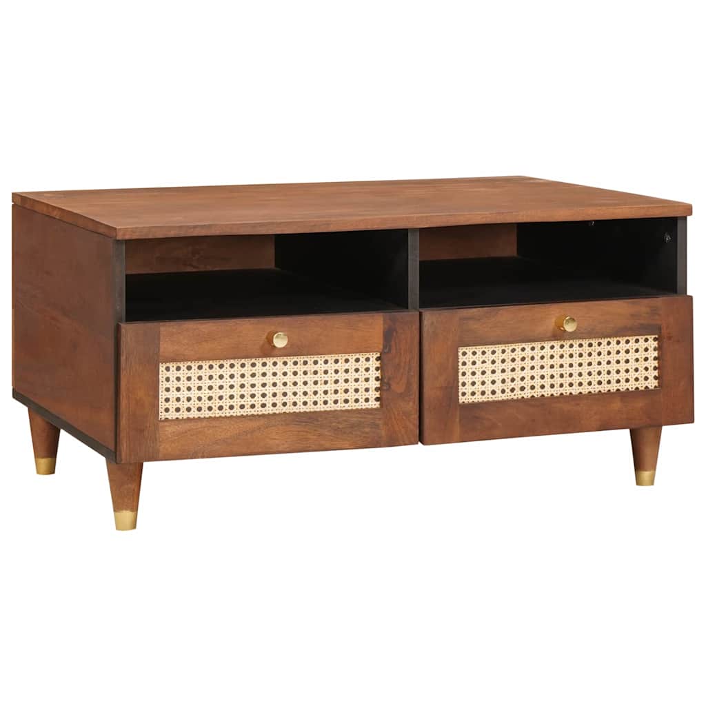 vidaXL Mesa de Café 80 x 54 x 40 cm Madera de mango maciza