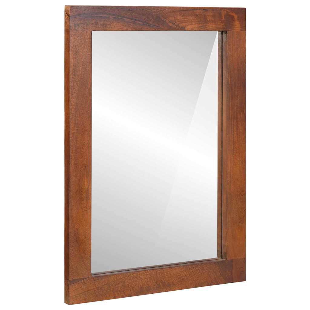 vidaXL Espejo Rectangular con espejo Marrón y Plata 50 x 2,5 x 70 cm