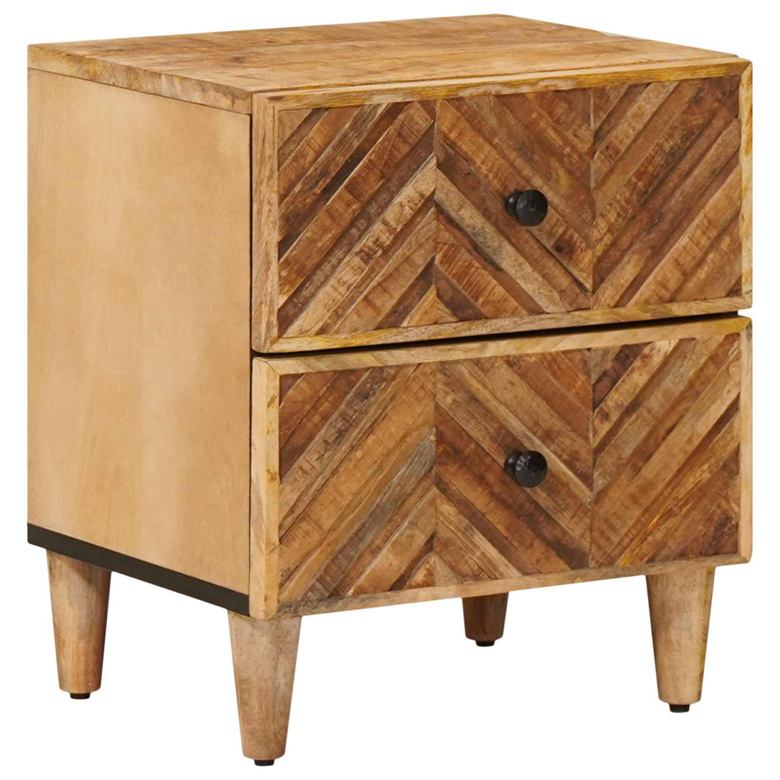 vidaXL Mesita de Noche Marrón 40 x 33,5 x 46 cm Madera de mango maciza