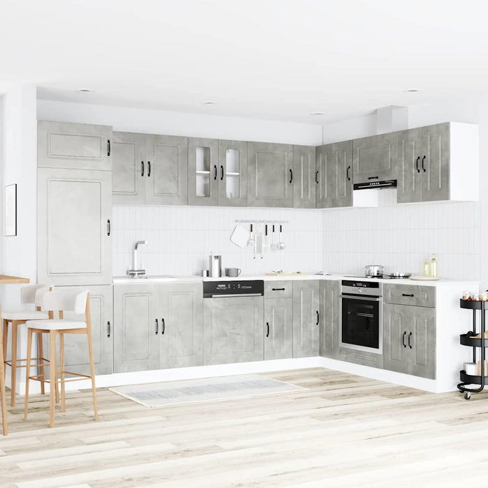 vidaXL Mueble de Cocina Kalmar Gris Concreto 80 x 46 x 81,5 cm