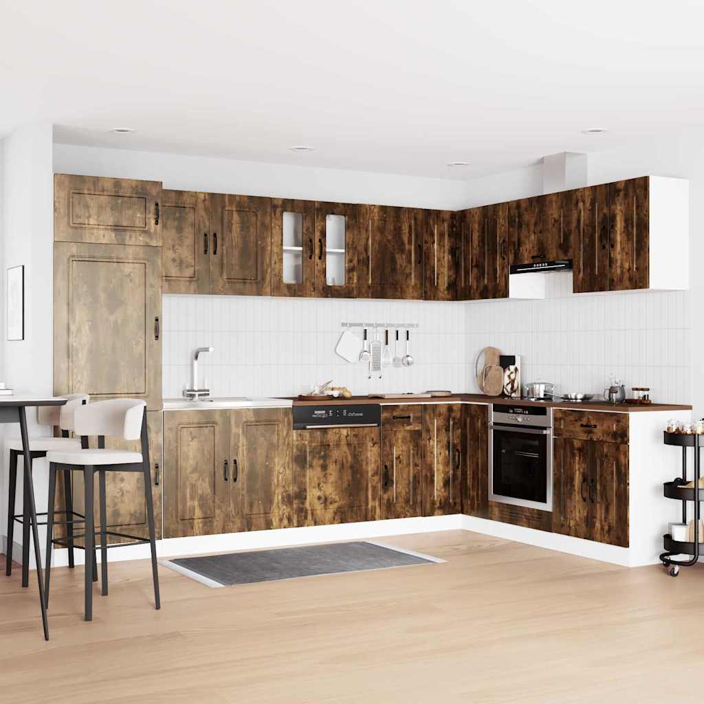 vidaXL Mueble de Cocina Kalmar Roble ahumado 80 x 46 x 81,5 cm