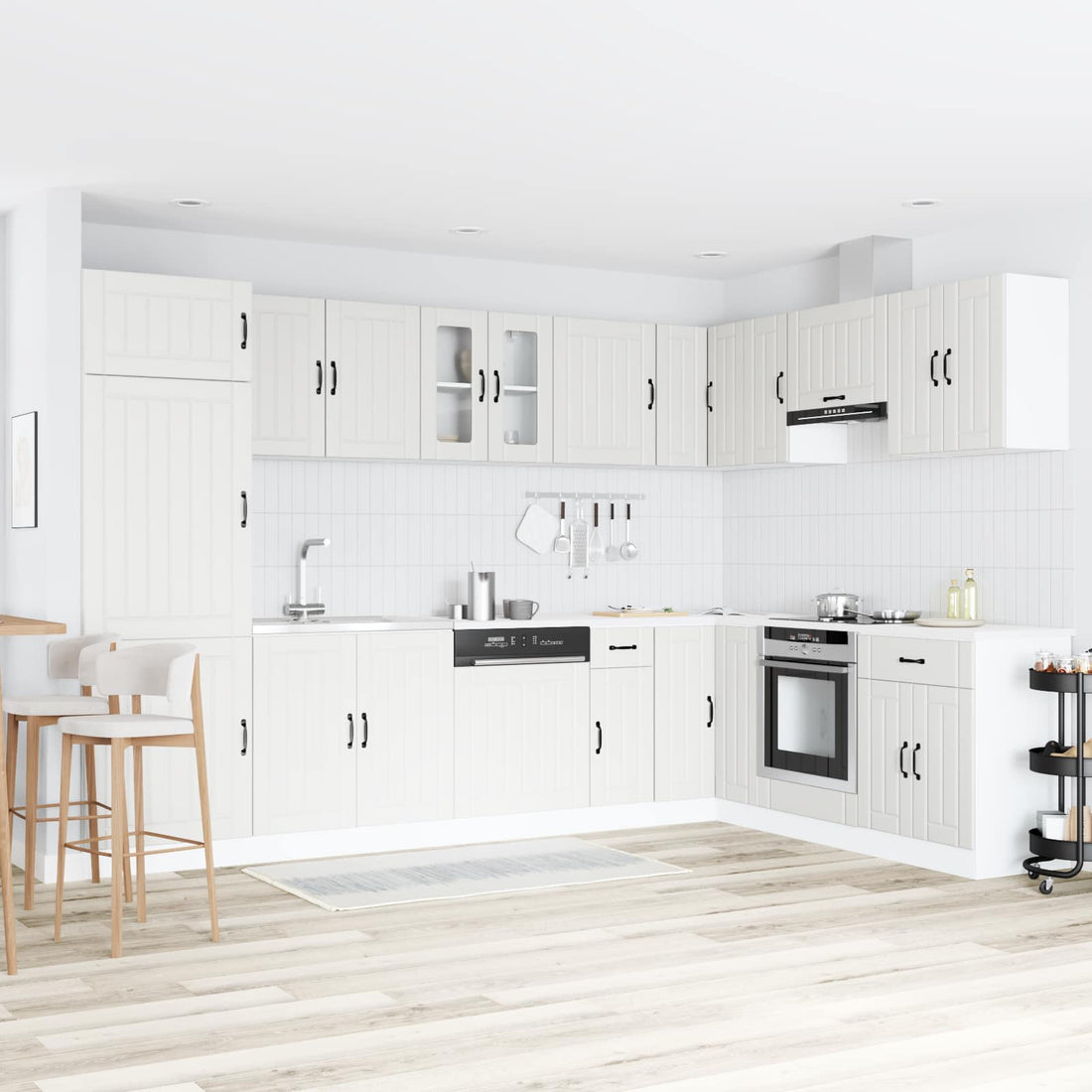 vidaXL Mueble Bajo para Fregadero Lucca 2 uds. Madera de ingeniería