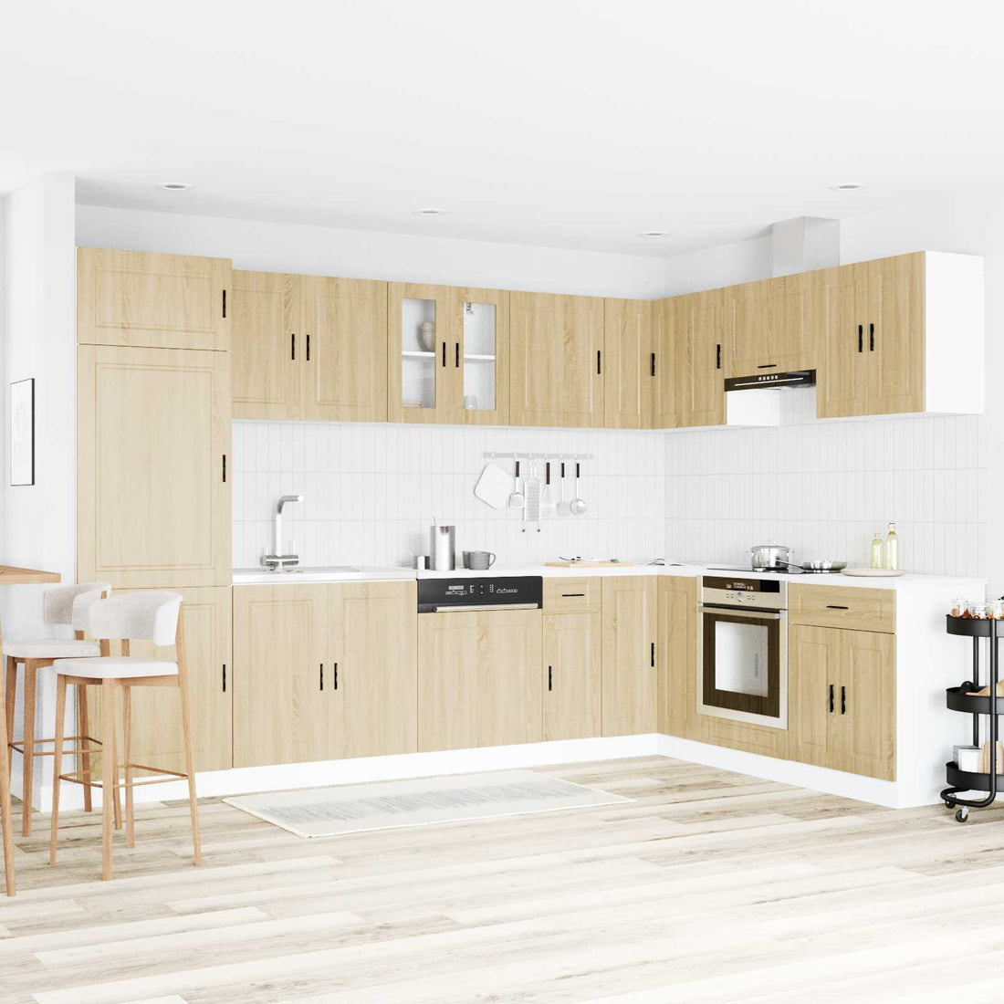 vidaXL Mueble Bajo para Fregadero Porto 2 uds. Marrón