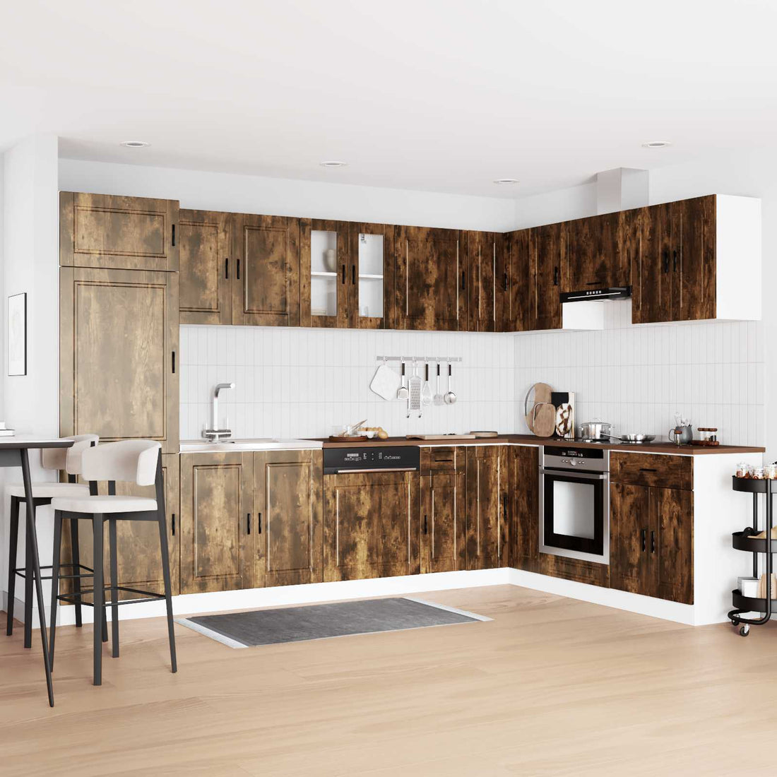 vidaXL Mueble Bajo para Fregadero Porto 2 uds. Marrón