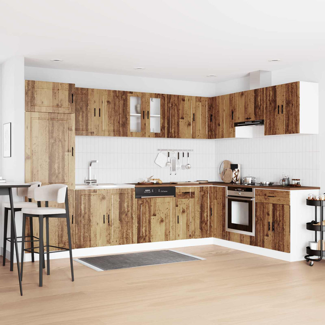 vidaXL Mueble Bajo para Fregadero Porto 2 uds. Marrón