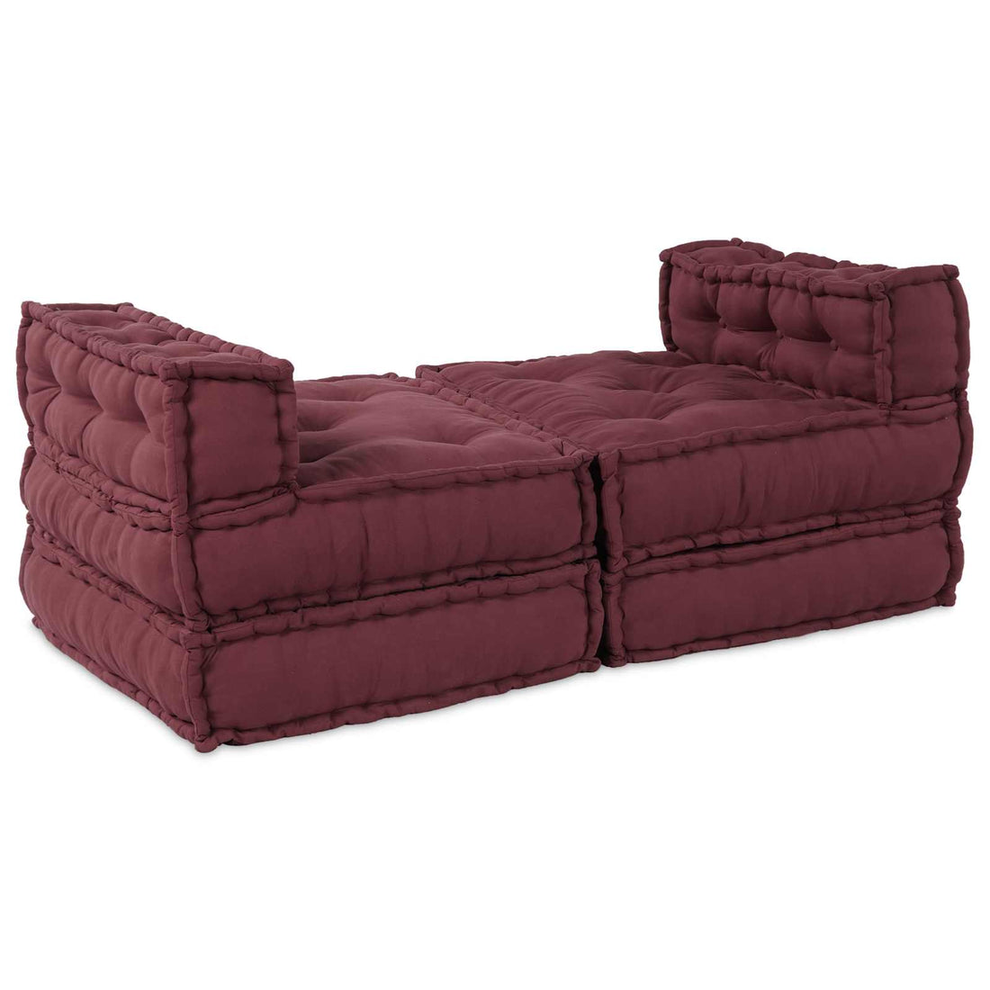 vidaXL Unidad de Sofá Modular Tela Castaño 210 x 140 x 56 cm
