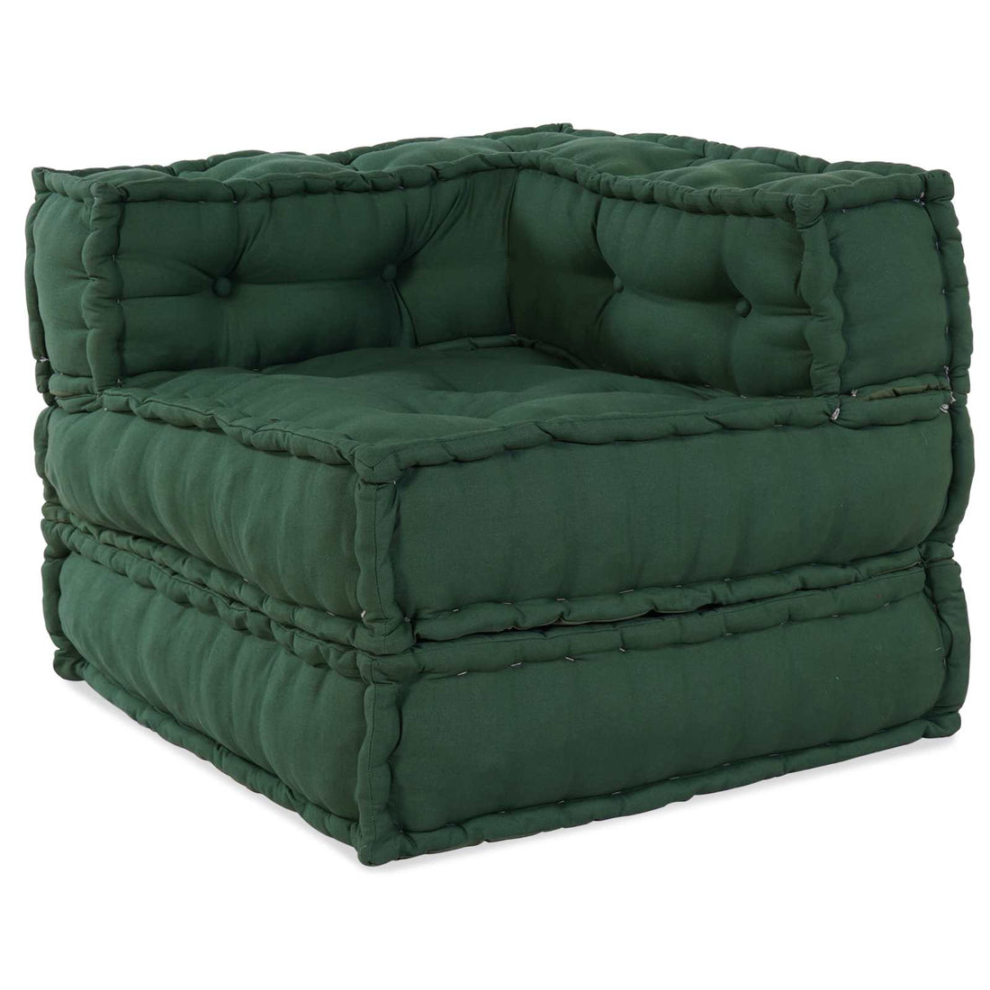 vidaXL Unidad de Sofá Modular 2 uds. Tela Verde 140 x 70 x 56 cm