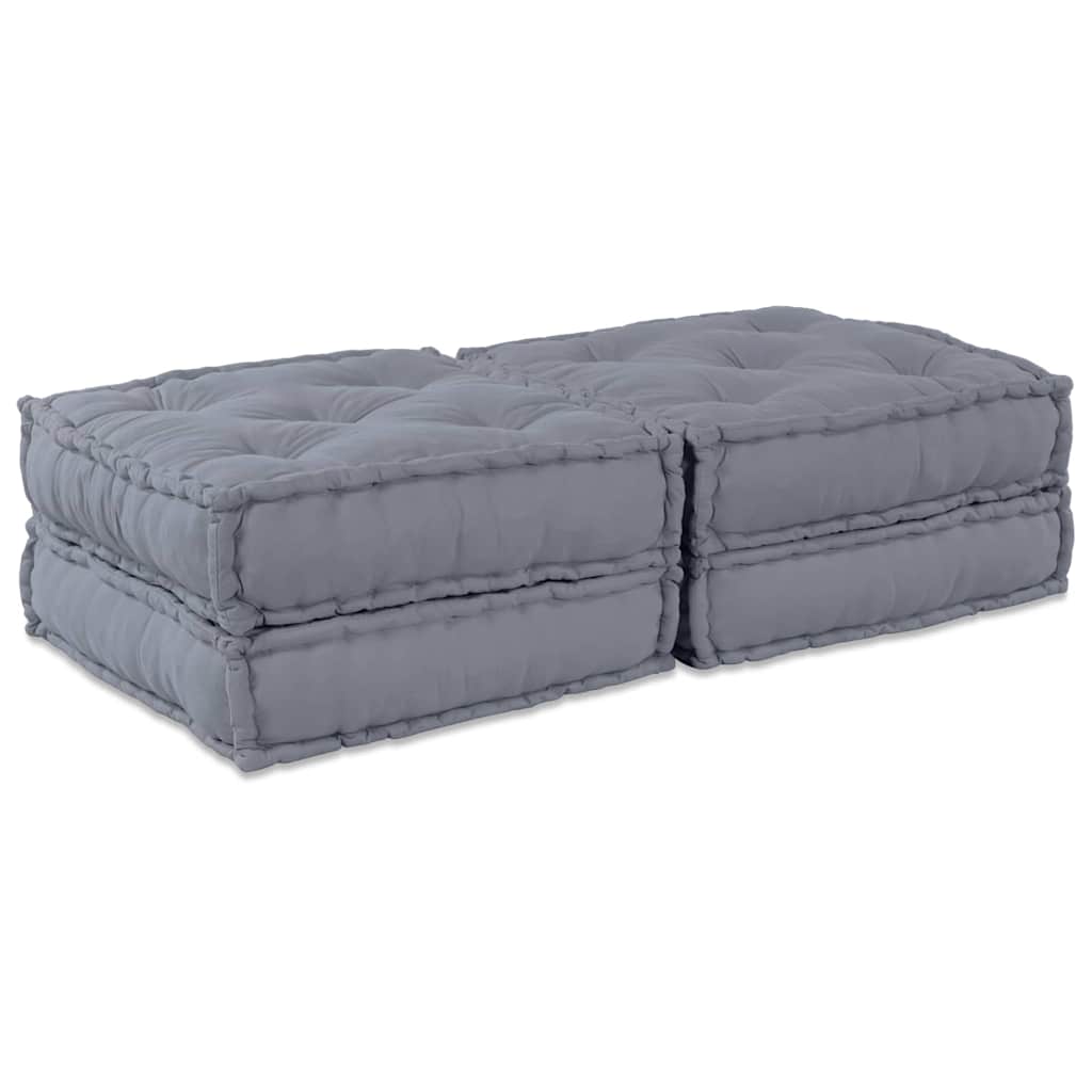 vidaXL Unidad de Sofá Modular 2 uds. Tela Gris 140 x 70 x 36 cm