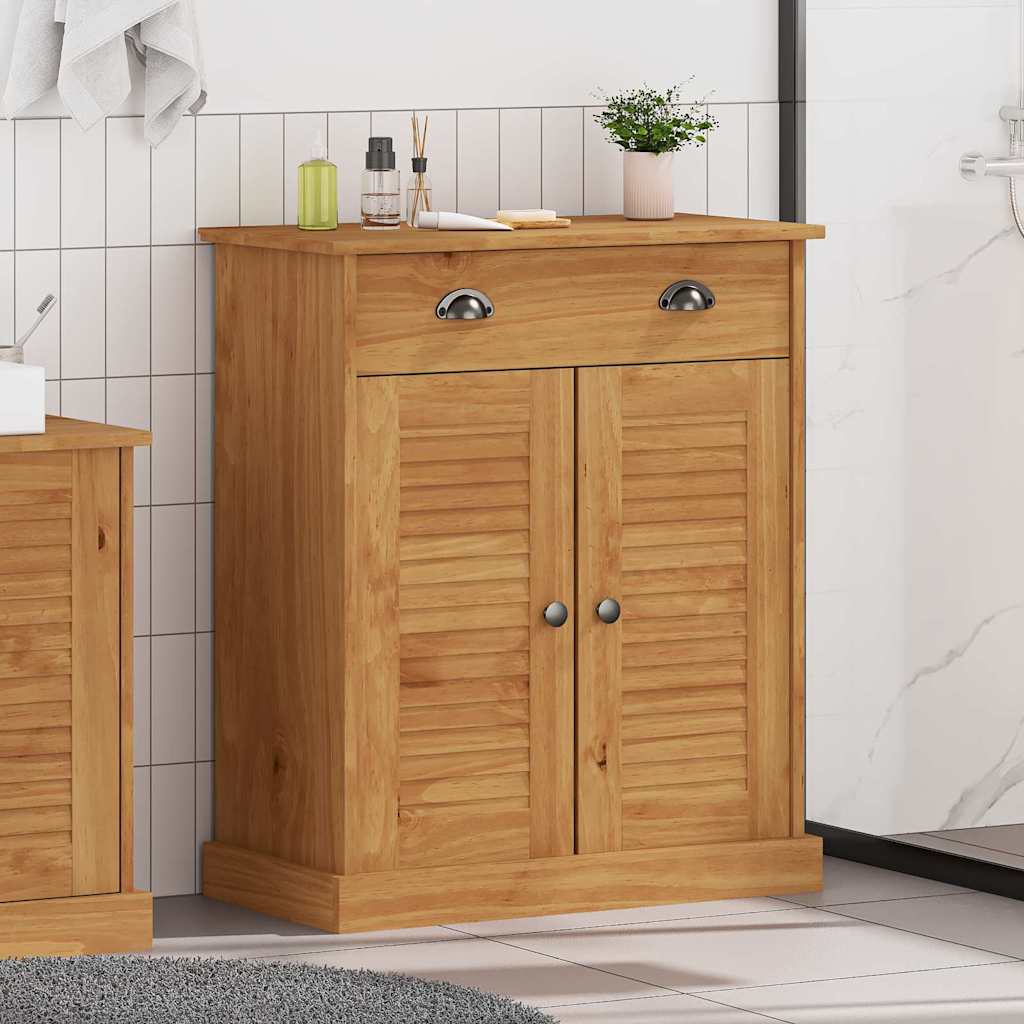 vidaXL Mueble de Cuarto de Baño con estante VIGO Marrón y Marrón Miel
