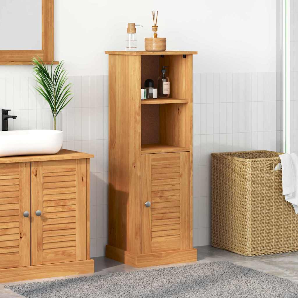 vidaXL Mueble de Cuarto de Baño con estante VIGO Marrón y Marrón Miel