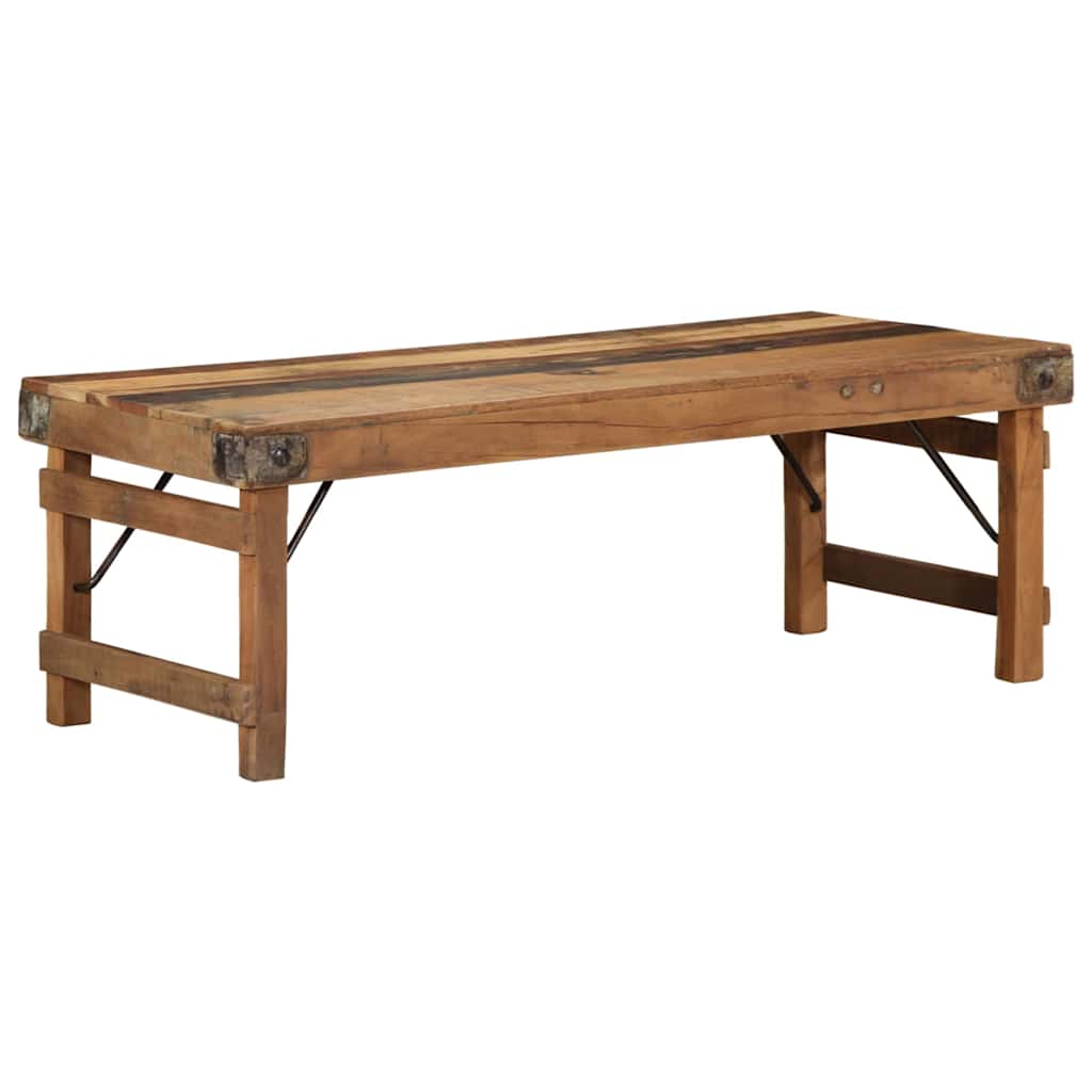 vidaXL Mesa de Café Marrón 110 x 55 x 40 cm Madera sólida recuperada