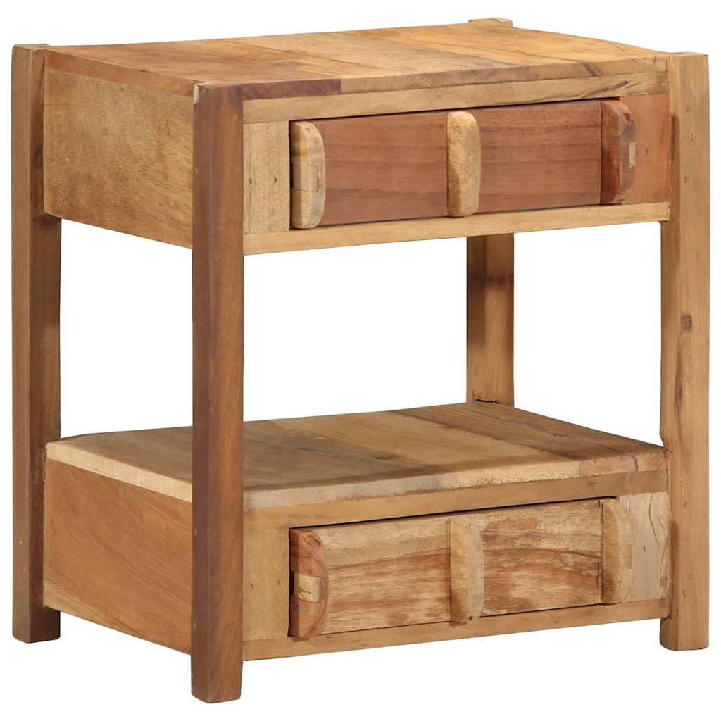 vidaXL Mesa Auxiliar Marrón 43 x 32 x 46 cm Madera sólida recuperada