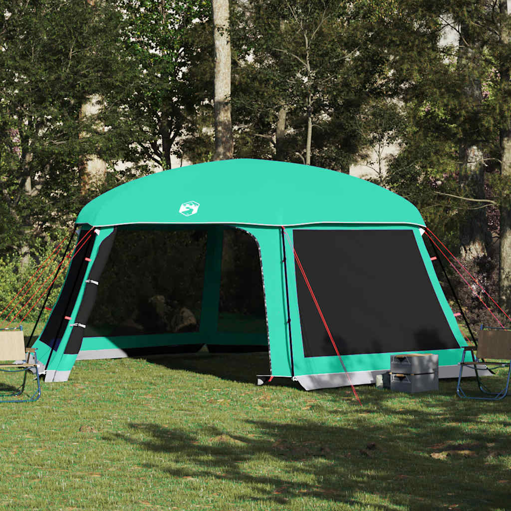 vidaXL Carpa para piscina con desmontables y paredes verde 618x532 cm