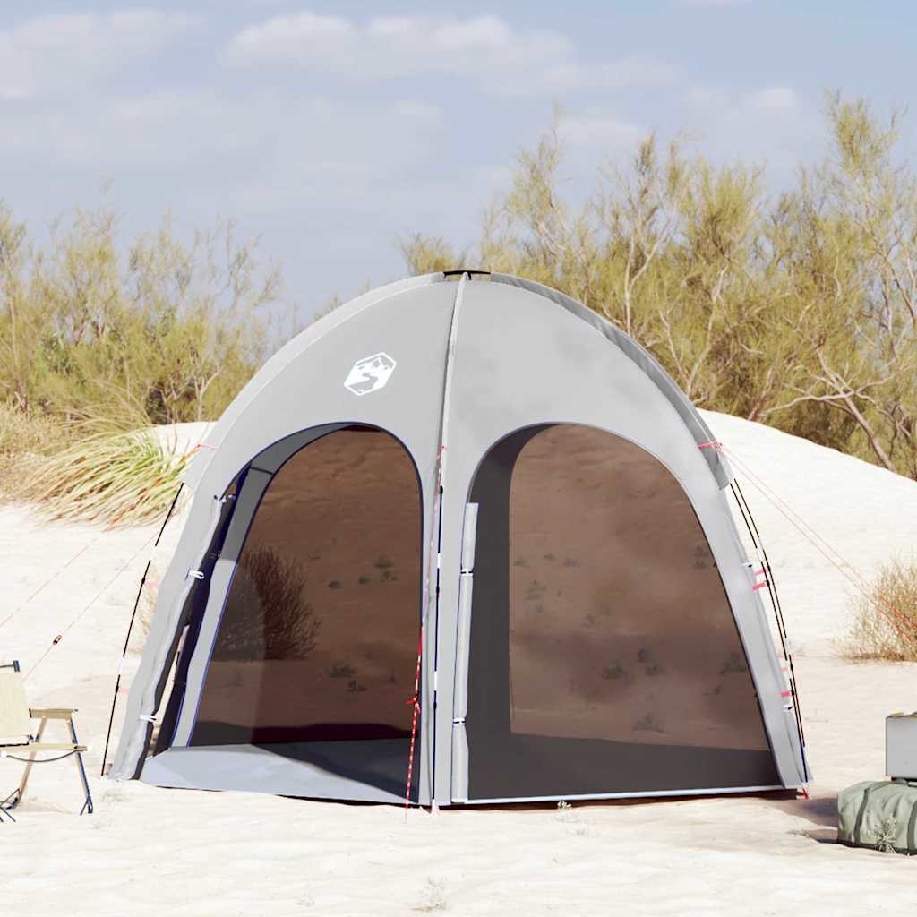 vidaXL Tienda de piscina con techo Gris 366 x 305 x 231 cm