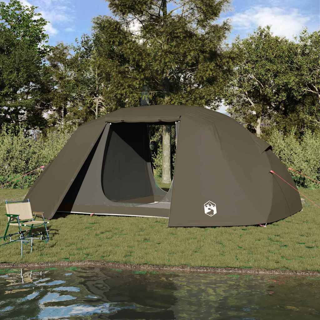 vidaXL Tienda de pesca con techo Marrón 514 x 465 x 187 cm