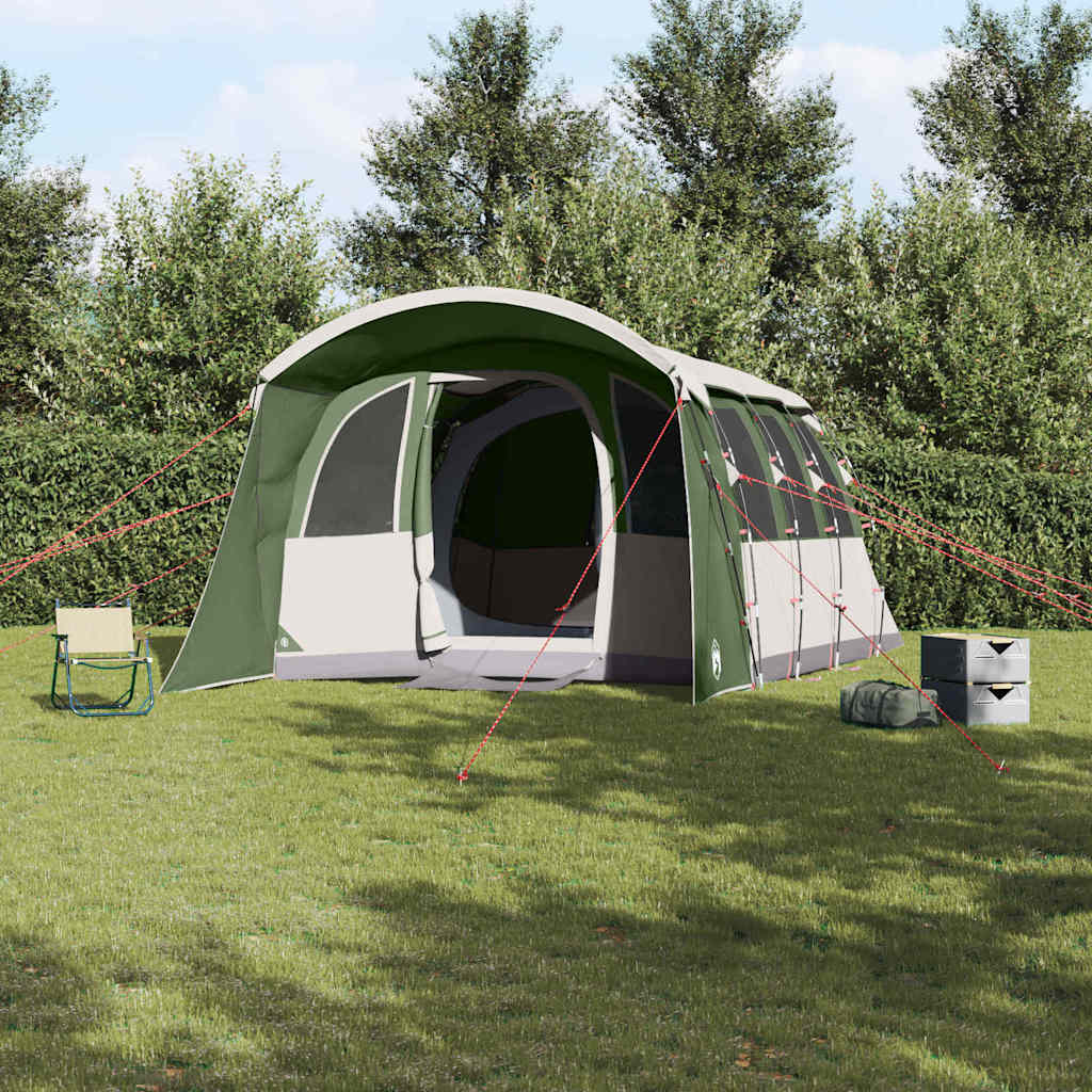 vidaXL Tienda Familiar con techo Verde y 576 x 325 x 213 cm