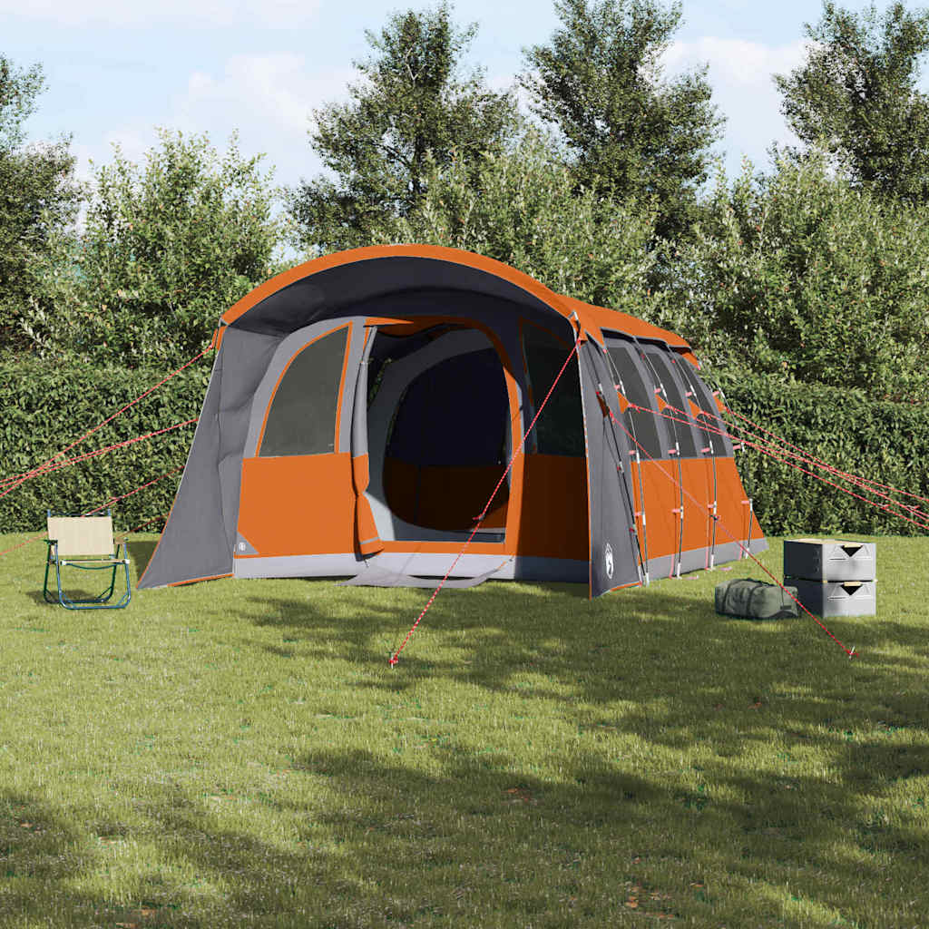 vidaXL Tienda Familiar con techo Gris y naranja 576 x 325 x 213 cm