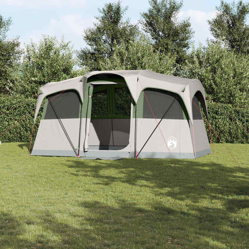 vidaXL Tienda Familiar y verde 435 x 255 x 216 cm Poliéster y Acero