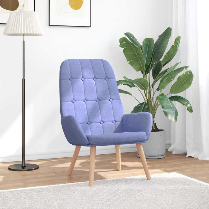 vidaXL Sillón reclinable de tela vaquera azul