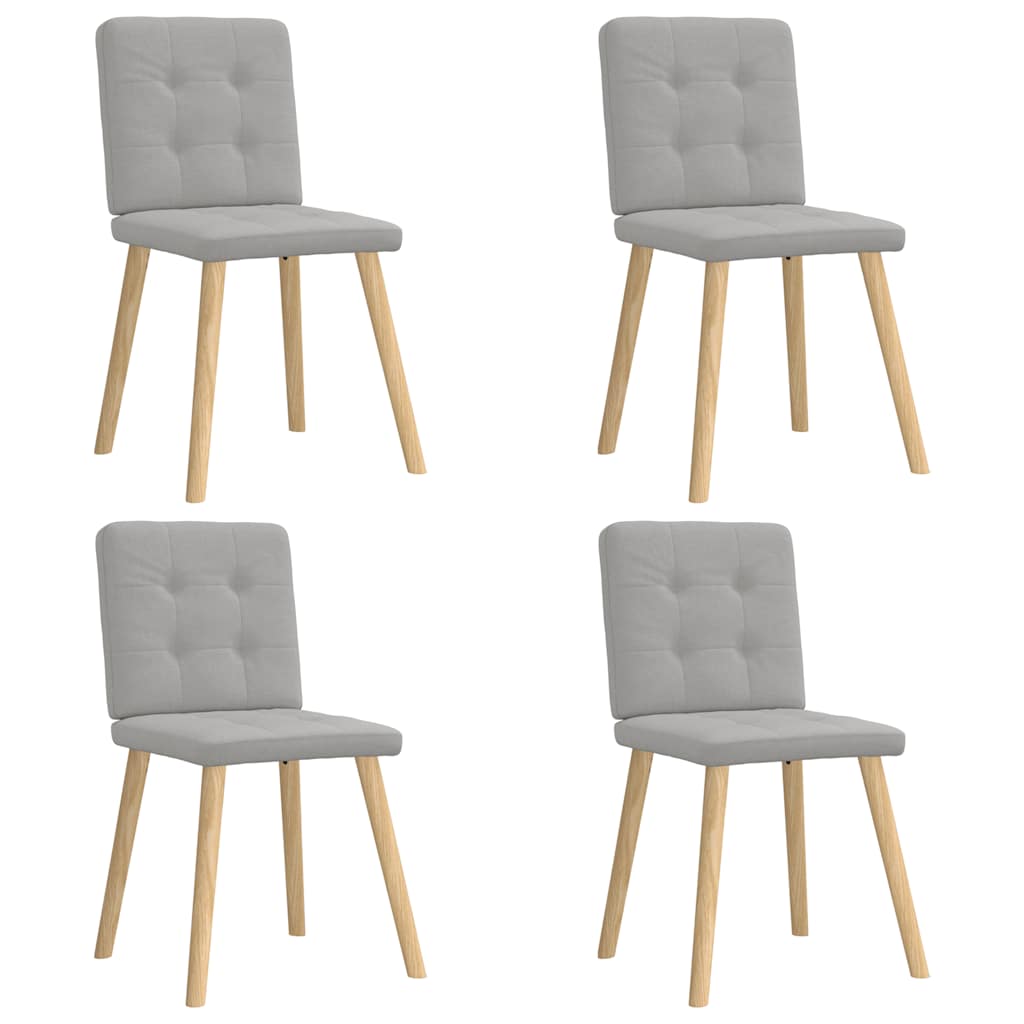 vidaXL Sillas de comedor 4 uds tela gris nube