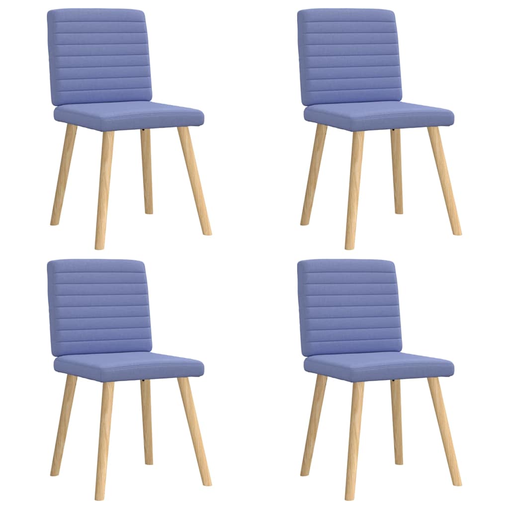 vidaXL Sillas de comedor 4 uds tela azul jeans