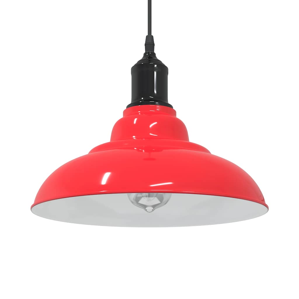 vidaXL Lámpara colgante regulable en altura E27 rojo brillante Ø 31cm