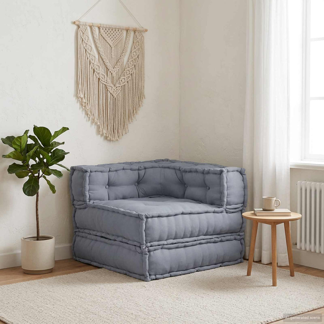vidaXL Unidad de Sofá Modular Tela Gris 70 x 70 x 56 cm