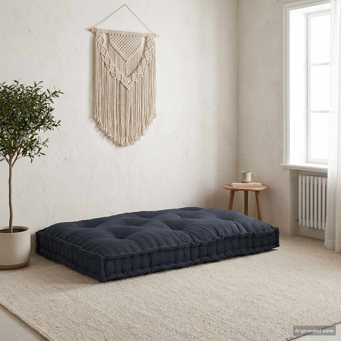 vidaXL Cojín para Sofá Pallet Gris antracita 120 x 80 x 12 cm Tela