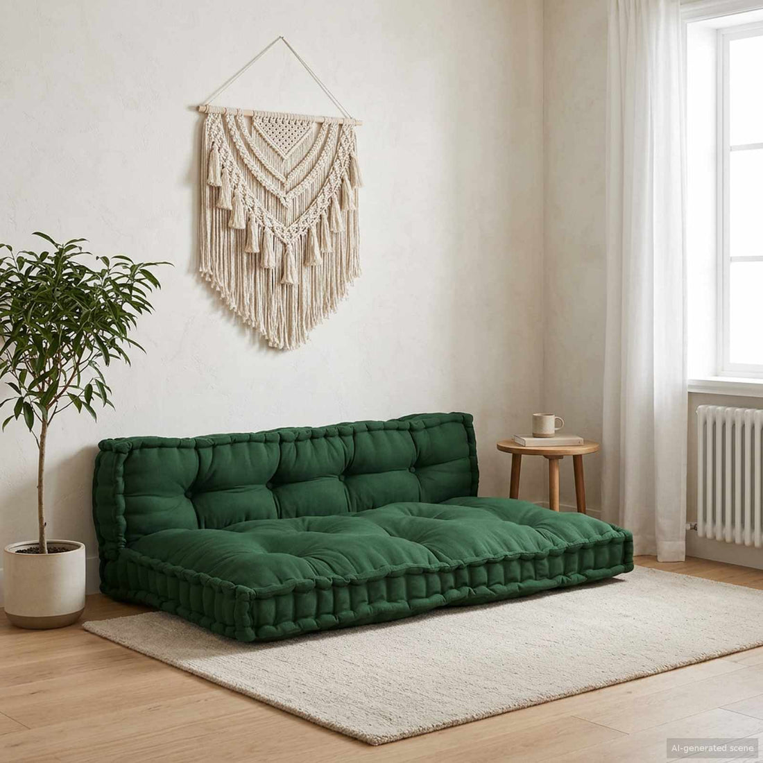 vidaXL Cojín para Sofá Pallet 2 uds. Tela Verde 120 x 80 x 38 cm