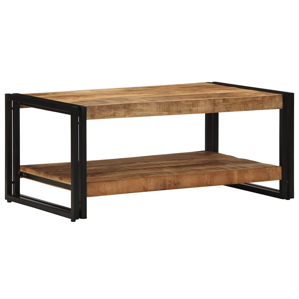 vidaXL Mesa de centro 90x50x38 cm de madera maciza de mango