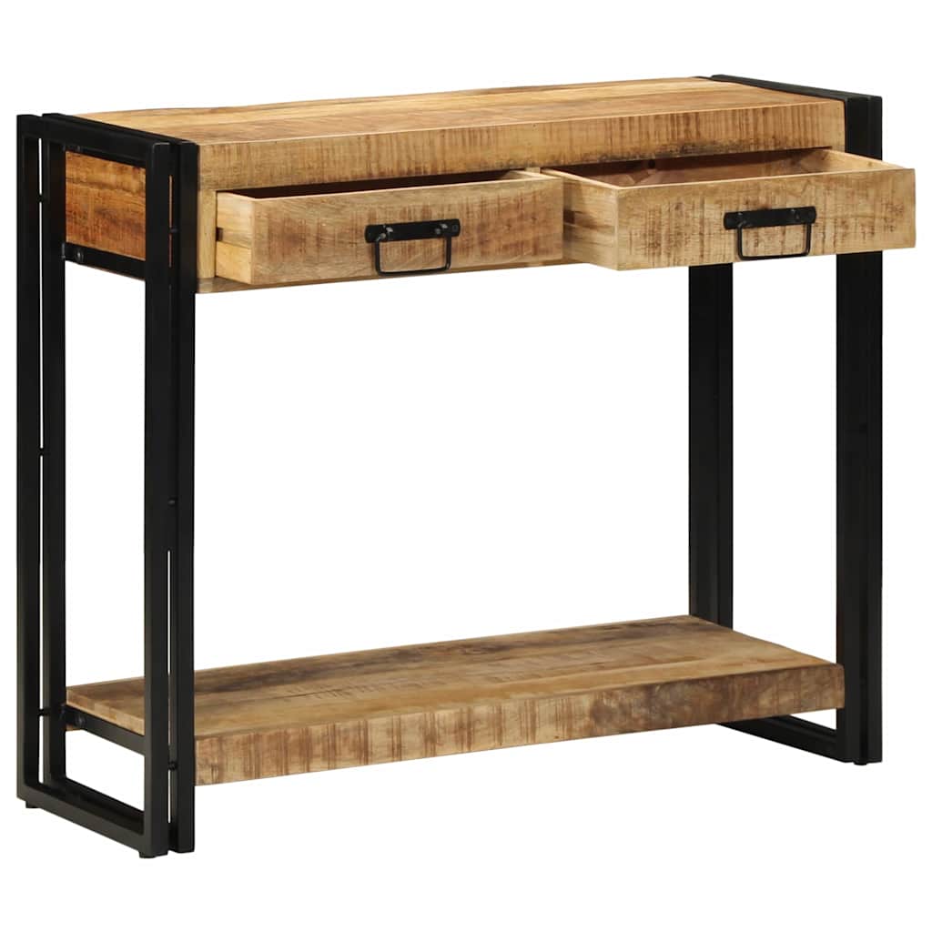 vidaXL Mesa Consola Marrón 90 x 33 x 75 cm Madera de mango maciza
