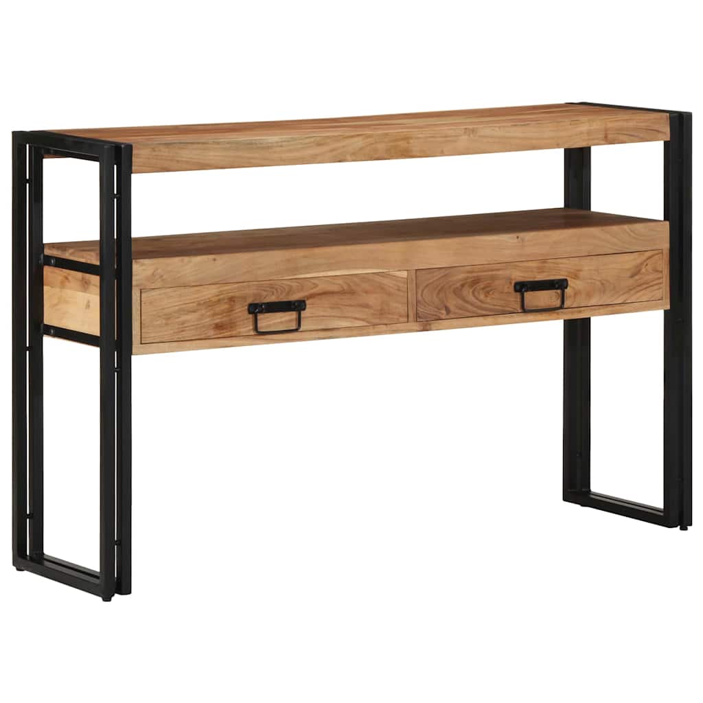 vidaXL Mesa Consola Marrón 120 x 33 x 75 cm Madera de Acacia Sólida