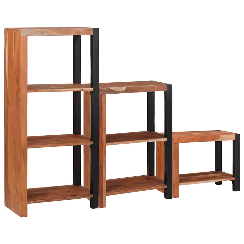vidaXL Estante de libros 6 niveles 3 uds. 50 x 30 x 110 cm Marrón