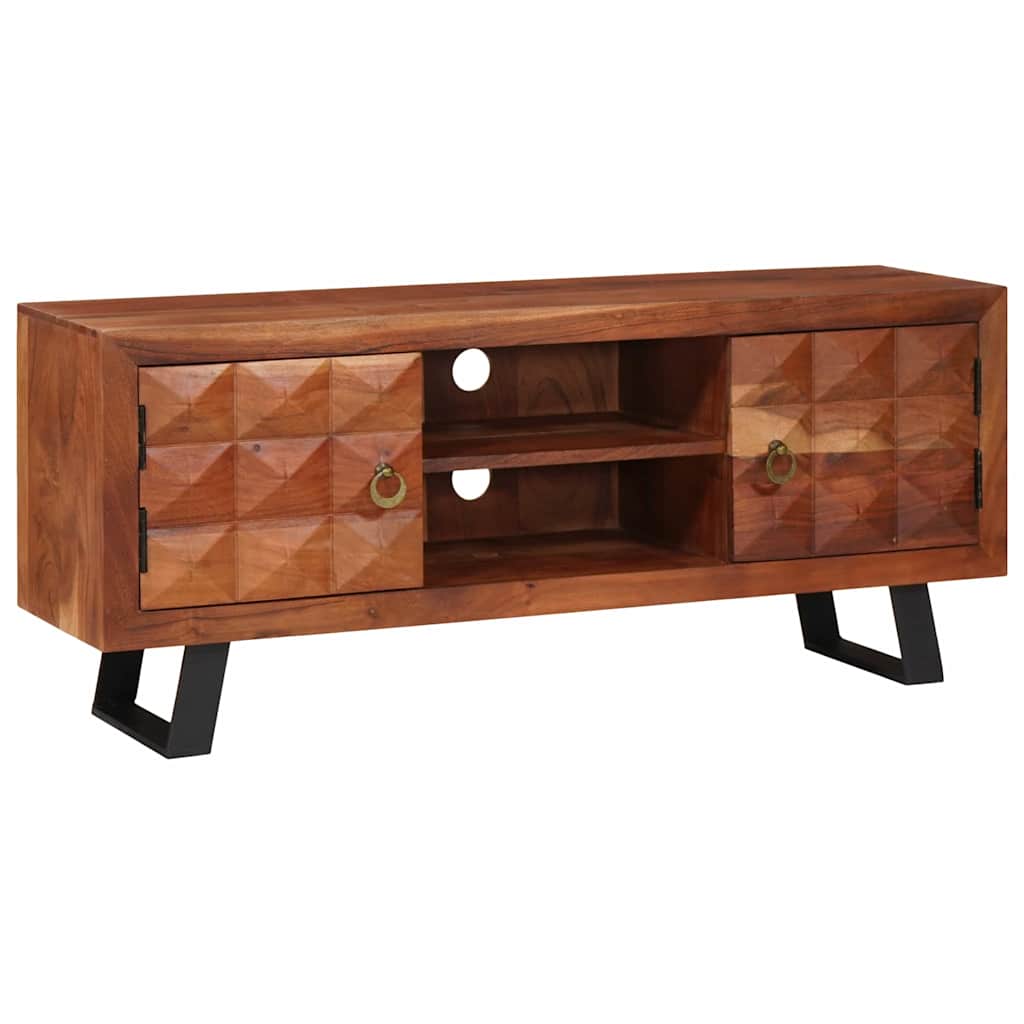vidaXL Mueble de TV con estante Marrón miel 112 x 30 x 48 cm