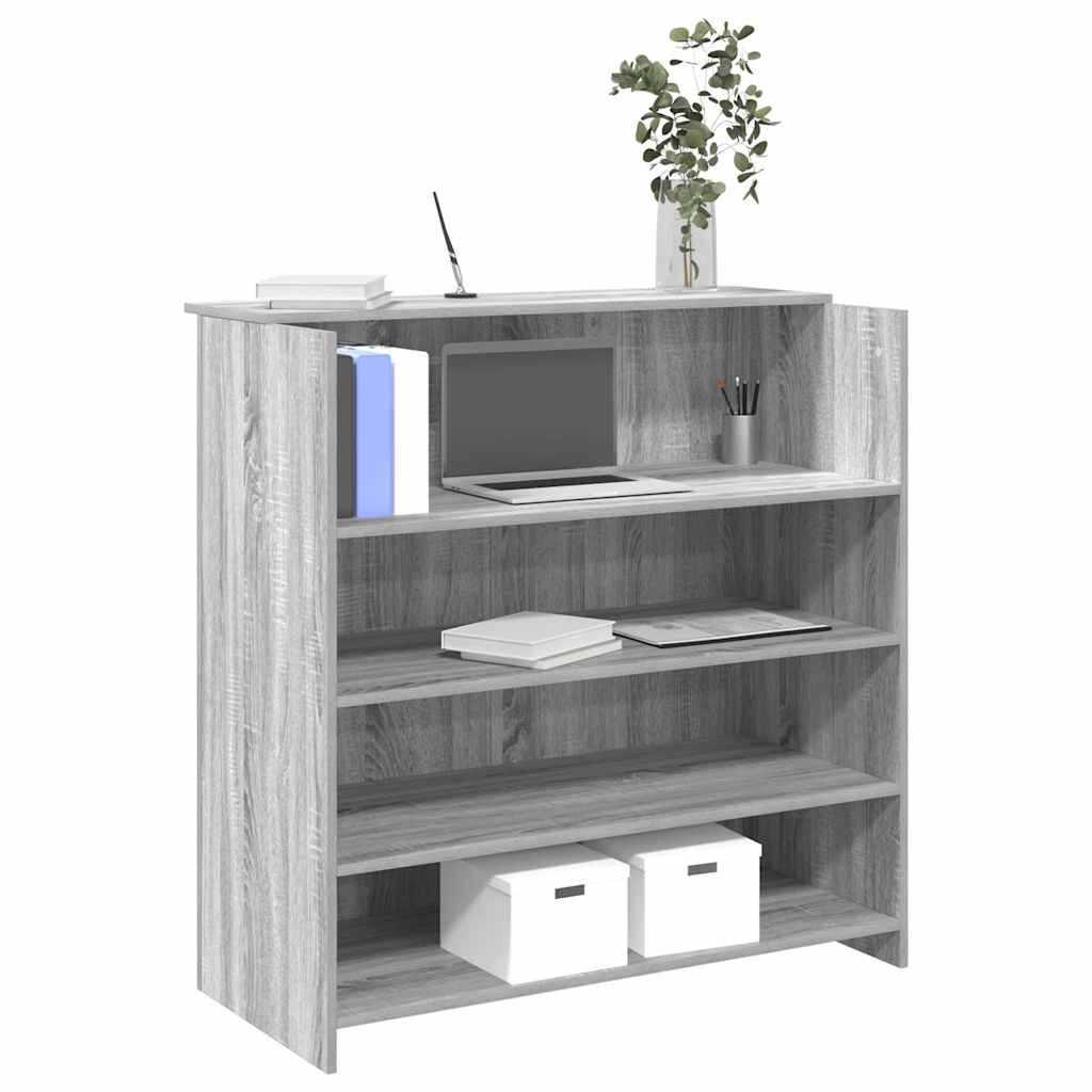 vidaXL Mostrador de recepción sonoma gris 100x50x103,5 cm