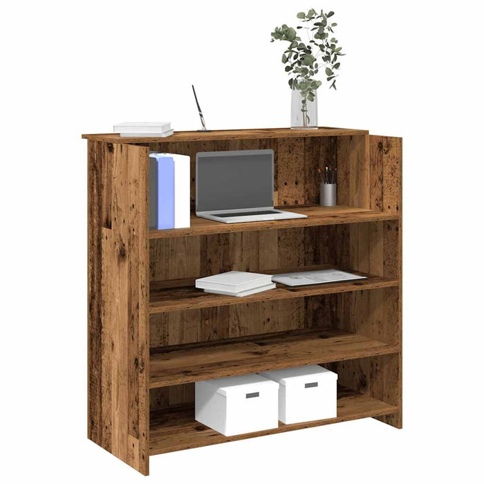 vidaXL Mostrador de recepción madera vieja 100x50x103,5 cm