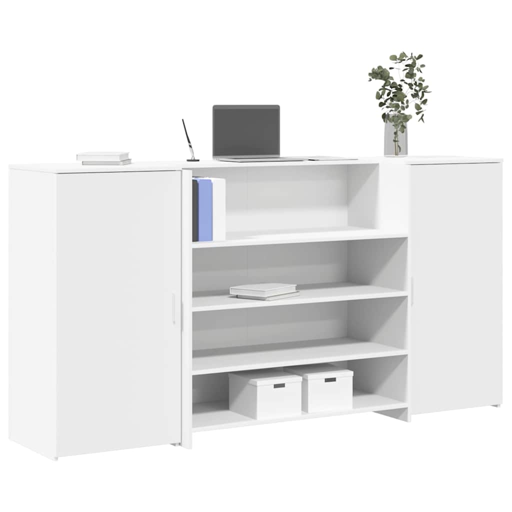 vidaXL Mostrador de recepción blanco 200x50x103,5 cm madera de ingeniería