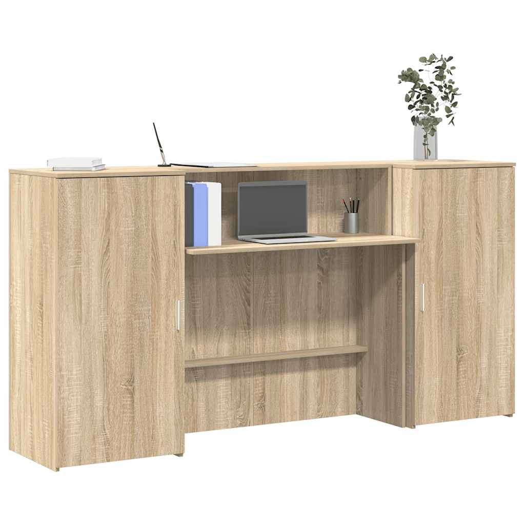 vidaXL Mostrador de recepción roble sonoma 200x50x103,5 cm