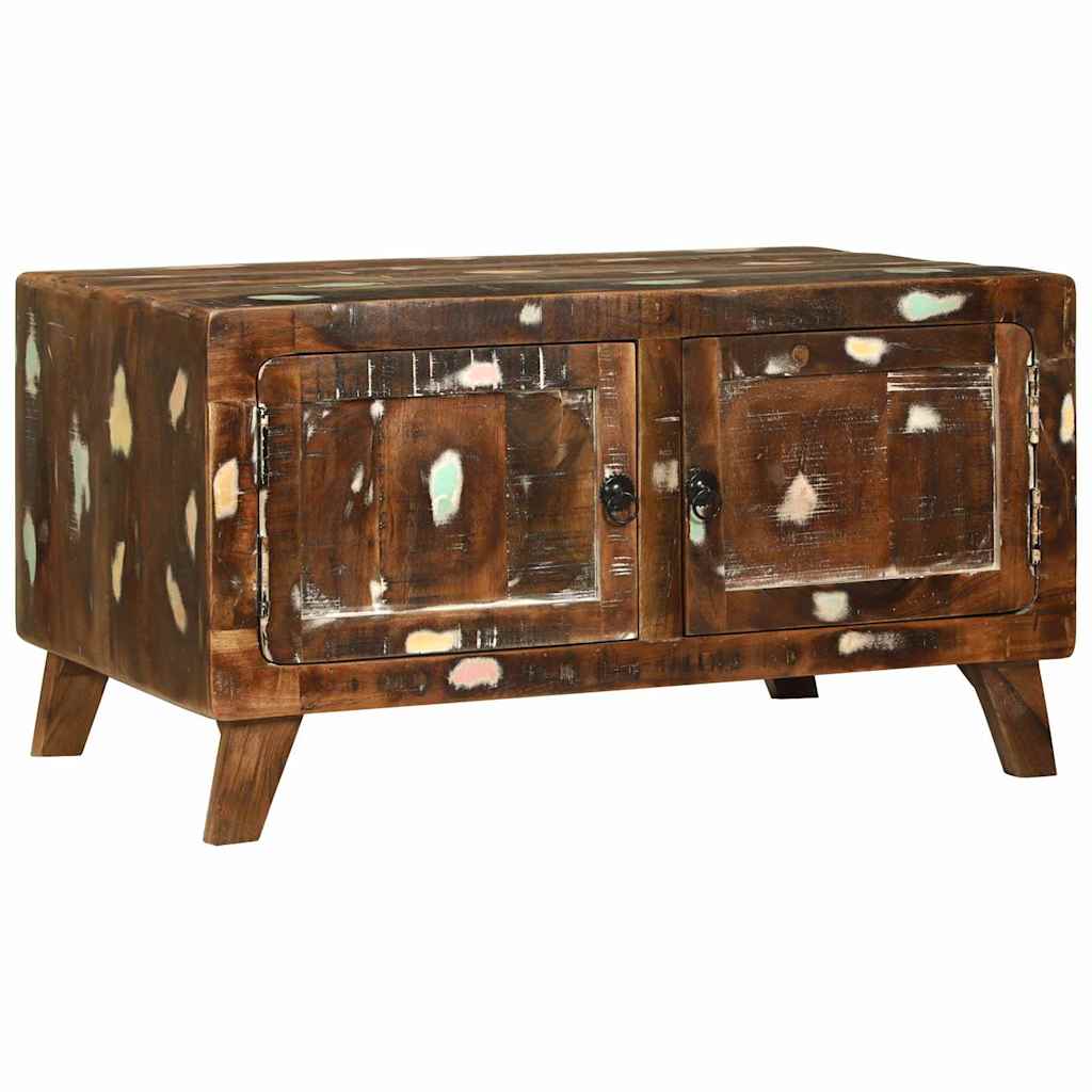 vidaXL Mesa de Café Multicolor Madera sólida recuperada
