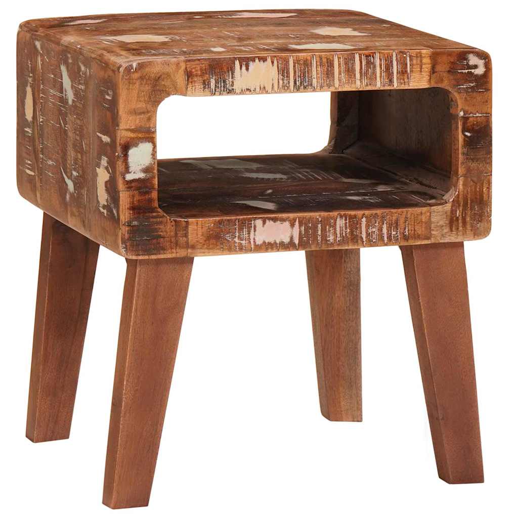 vidaXL Mesa Auxiliar Marrón 40 x 32 x 46 cm Madera sólida recuperada
