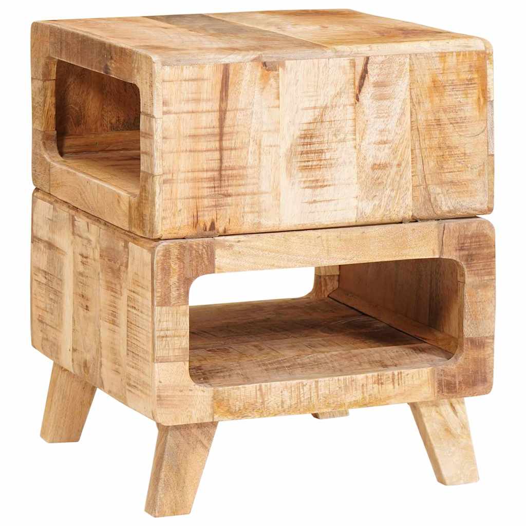 vidaXL Mesa Auxiliar Marrón 40 x 40 x 49 cm Madera de mango maciza