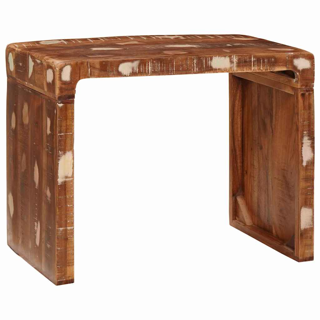 vidaXL Mesa Auxiliar Marrón 60 x 35 x 46 cm Madera sólida recuperada