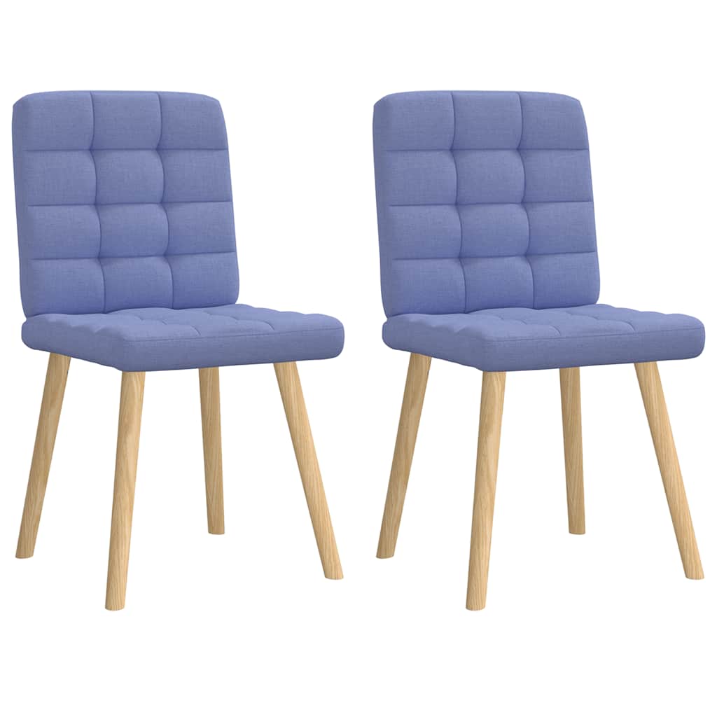 vidaXL Sillas de comedor 2 uds tela azul jeans
