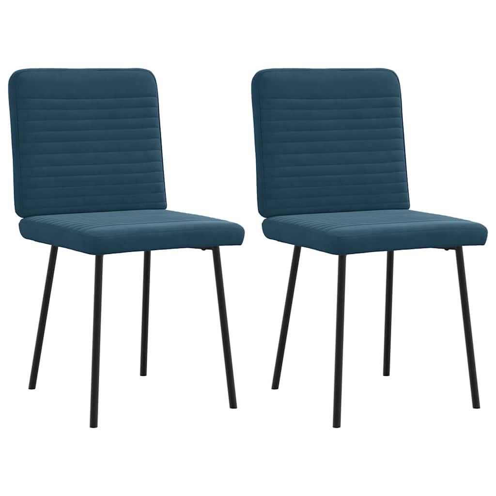 vidaXL Sillas de comedor 2 unidades terciopelo azul