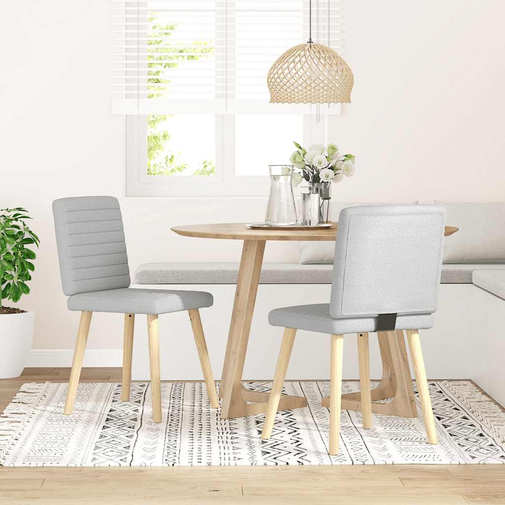 vidaXL Sillas de comedor 2 uds tela gris nube