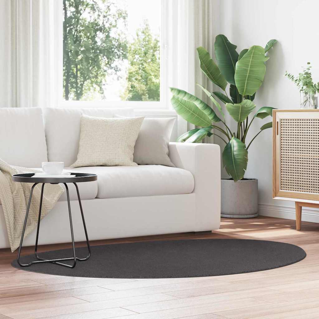vidaXL Alfombra HUARTE Gris antracita 120 x 170 cm Poliéster