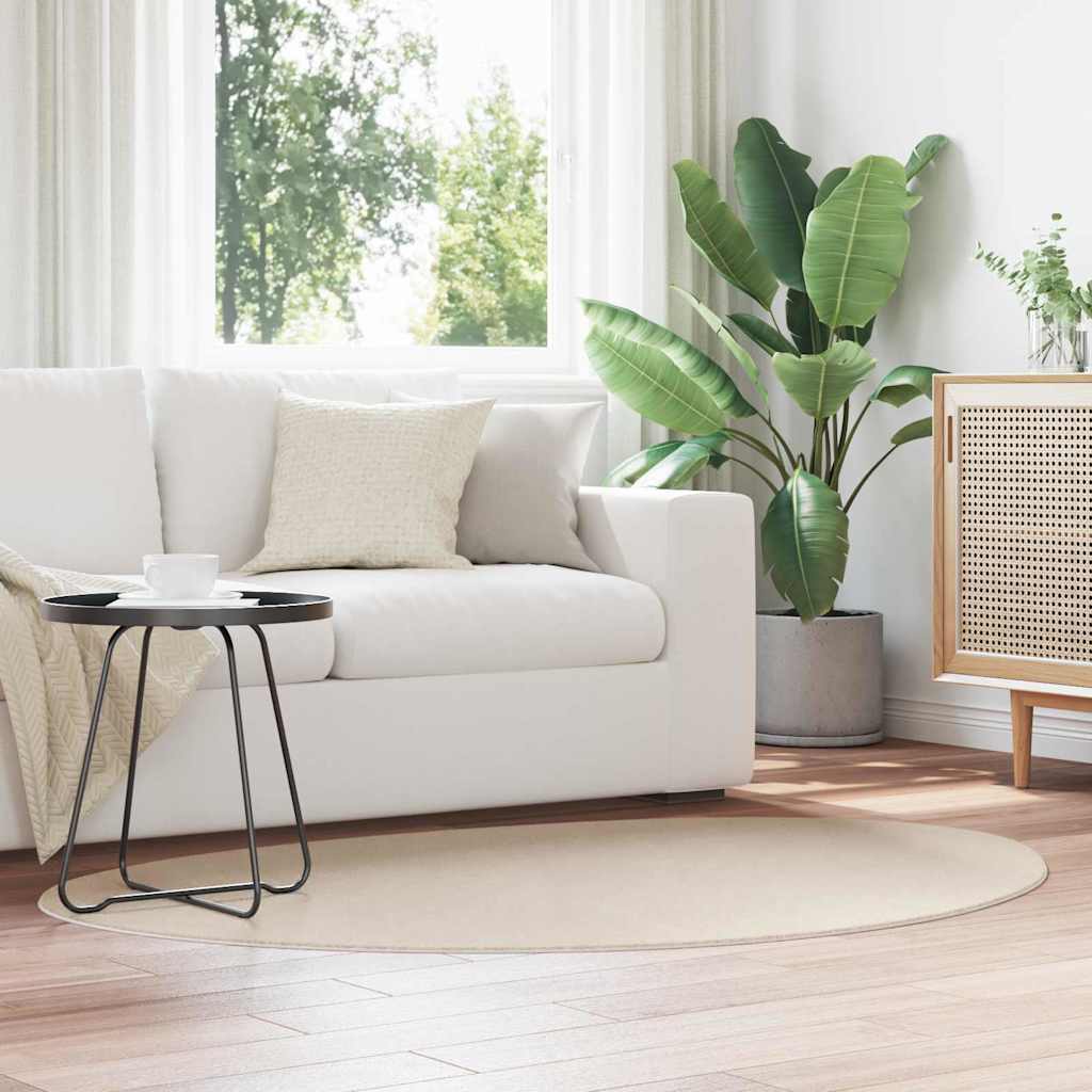 vidaXL Alfombra HUARTE Beige 120 x 170 cm Poliéster